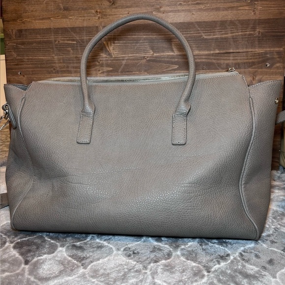 SOLE SOCIETY Miah Structured Buckle Weekender Bag- Greige - Picture 3 of 15